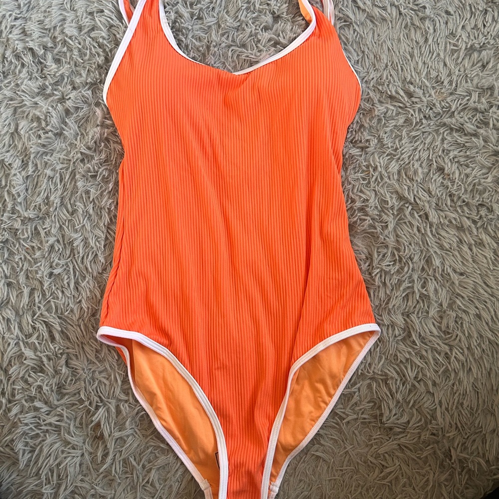 Orange One-Piece Swimsuit